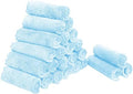 Sunny zzzZZ 24 Pack Kitchen Dishcloths - Does Not Shed Fluff - Reusable Dish Towels, Dish Cloths, Super Absorbent Coral Fleece Cleaning Cloths, Washable Fast Drying, 10 x 10 Inch (Aquamarine) by Sunny+zzzZZ