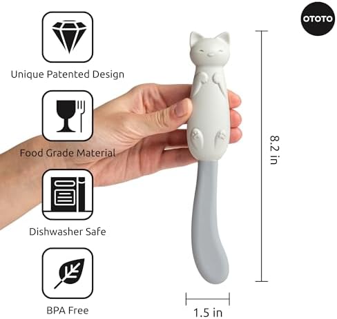 OTOTO Jar Scraper Spatula - Silicone Scraper, Cute Kitchen Accessories, Unique Fun Cooking Kitchen Gadgets for Foodies - BPA-free & 100% Food Safe (Mary Cat) - Image 6