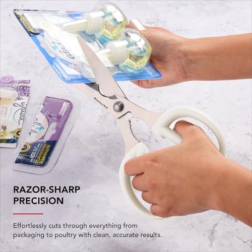 KitchenAid Multipurpose Shear Set – Versatile Scissors with Nutcracker, Bottle Opener, Ergonomic Handles with Protective Blade Covers, 2-Piece - Image 4