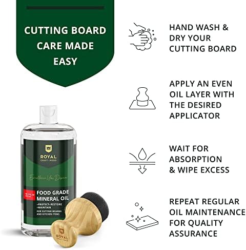ROYAL CRAFT WOOD Bamboo Cutting Board with Juice Groove - Kitchen Chopping Board for Meat Cheese and Vegetables, Heavy Duty Serving Tray - Image 7