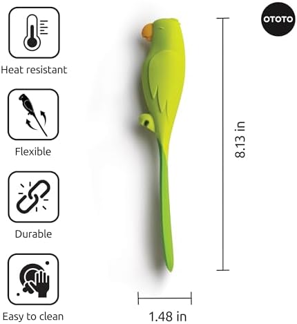 OTOTO Jar Scraper Spatula - Silicone Scraper, Cute Kitchen Accessories, Unique Fun Cooking Kitchen Gadgets for Foodies - BPA-free & 100% Food Safe (Parry) - Image 5