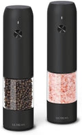 Ultrean Electric Salt and Pepper Grinder Set, Rechargeable,Matte Black by Ultrean