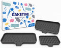 CAKETIME 3 in 1 Silicone Soap Dish with Drainage Holes for Bathroom Shower Caddy Kitchen Counter Bar Sponge Holder Drying Rack Sink Organizer Essentials Apartment Home Household Must Haves by CAKETIME