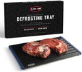 BLAZIN' THAW Defrosting Tray for Frozen Meat | 14” Large-Size | Aluminium Plate for Thawing Frozen Food | Natural Thawing Process | No Microwaves, No Cold/Warm Water Required | by BlazinThaw