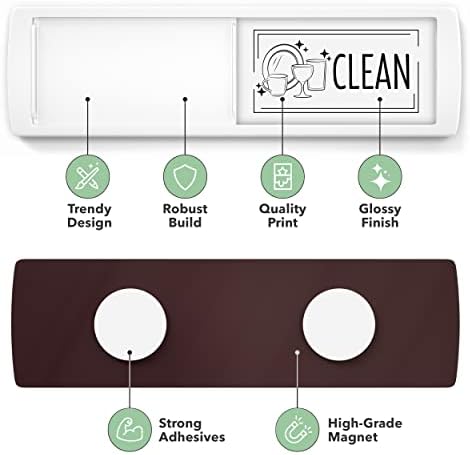 ASSURED SIGNS Dishwasher Magnet Clean Dirty Sign 7 x 2 Inch, Premium Build - Image 3