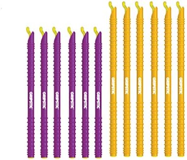 GripStic Bag Sealer – 12-Pack Medium Reusable Bag Clips, Original Airtight & Waterproof Seal for Food Storage, Chips & Kids Snacks by GripStic