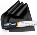 Oven Liners for Bottom of Oven - 3 Pack Large Heavy Duty Mats, 16.25”x23” Non-Stick Reusable Liner for Electric, Gas, Toasters, Grills - BPA & PFOA Free Kitchen Accessory to Keep It Clean (Black) by LindasEssentials