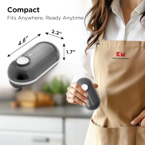 Kitchen Mama Mini Plus Rechargeable Electric Can Opener, Metal Gray - Image 4