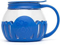 Ecolution Patented Micro-Pop Microwave Popcorn Popper with Temperature Safe Glass, 3-in-1 Lid Measures Kernels and Melts Butter, Made Without BPA, Dishwasher Safe, 1.5-Quart, Blue by Ecolution
