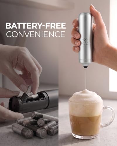 Zulay Kitchen Rechargeable Milk Frother Handheld - Triple Coil Whisk, Electric Coffee Frother, Portable Hand Frother Wand, Drink Mixer for Matcha, Lattes & Cappuccinos, Kitchen Gifts - Silver - Image 3