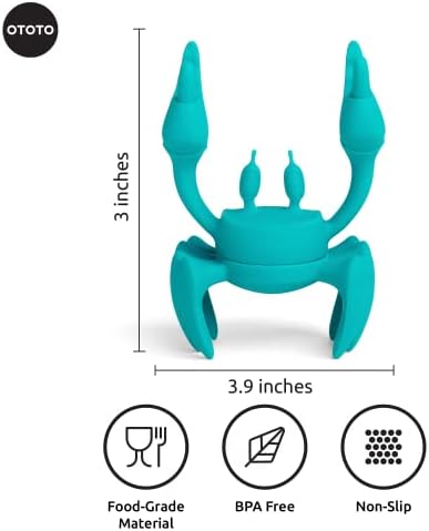 OTOTO Aqua the Crab Silicone Utensil Rest - Silicone Spoon Rest for Stove Top - BPA-Free, Heat-Resistant Kitchen and Grill Utensil Holder - Non-Slip Spoon Holder Stove Organizer and Steam Releaser - Image 2