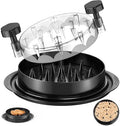 SoulLife Chicken Shredder 8 Inches, Chicken Shredder Tool Twist for Pork Beef Chicken, Meat Shredder, Clear Lid, Ergonomic Handle, Strong Anti-slip, BPA Free, Easy to Clean, Dishwasher Safe (Black) by SoulLife