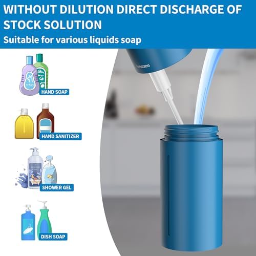 Automatic Soap Dispenser Touchless, Hands-Free, Multi Adjustable Volume, Long Battery Life, Compatible with Thick & Thin Dish/Hand Soap for Bathroom and Kitchen, Easy for Toddlers, Blue - Image 4