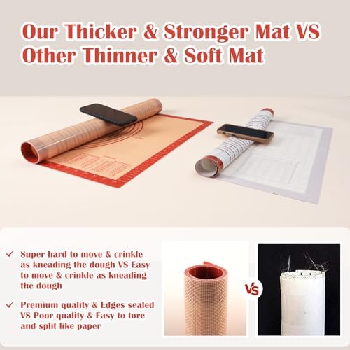 Non-slip Silicone Pastry Mat Extra Large Measurements 28''x 20'' Baking Mat - Image 3