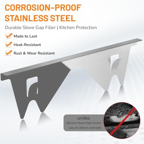 ItsNio Stove Gap Covers Stainless Steel 2PCS, Stove Gap Filler, Silver - Image 5