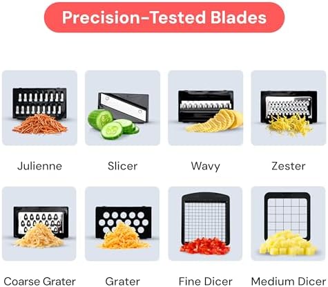Fullstar Pro Original Vegetable Chopper & Mandoline Slicer 8-in-1 Prep Tool - Image 4