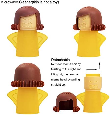 Angry Mama Microwave Cleaner, Vinegar and Water Steam Tool (Yellow) - Image 2