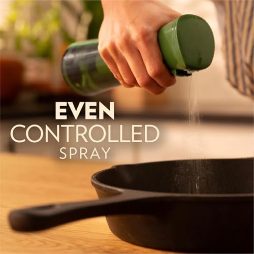 FLAIROSOL OLIVIA SIGNATURE Oil Sprayer for Cooking, 200ml Glass, Green/Gold - Image 6