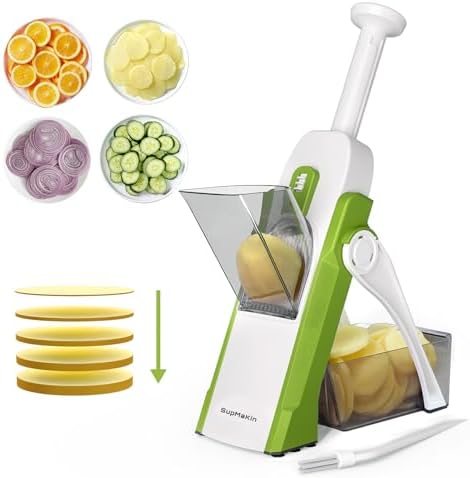 SupMaKin Safe Mandoline Slicer for Kitchen,Adjustable Potato Slicer 1-8 mm by SafeMandolineSlicerChopper