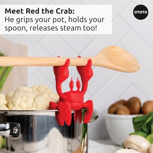 OTOTO Prep Pals Bundle of Red the Crab, Nessie, Crabby - Cute Kitchen Accessories, Kitchen Gadgets, Spoon Rest for Stove Top, Soup Ladle, Pasta Strainer, Funny Unique Gifts, Cooking Gifts - Image 3