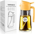 YARRAMATE 16 oz 2-in-1 Glass Olive Oil Sprayer for Cooking, Orange by YARRAMATE