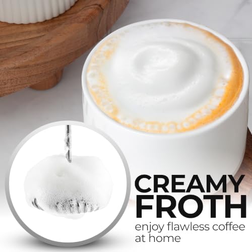 Zulay Kitchen Rechargeable Milk Frother Handheld - Frother Wand, Drink Mixer, Electric Whisk Frother, for Cappuccinos, Matcha & Protein Powder - Dynamic Triple Whisk, 3 Speed 500mAh Purple - Image 3