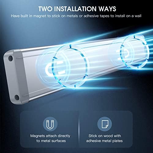 14.7inch Under Cabinet Lighting with 3 Color Temps, 2 Pack Rechargeable Motion Sensor Light Indoor, 5 Levels Dimmable Magnetic Closet Lights, Wireless Under Counter Lights for Kitchen, Stairs - Image 7