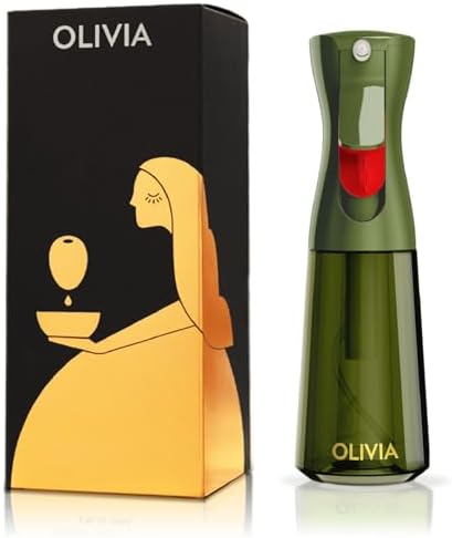 FLAIROSOL OLIVIA SIGNATURE Oil Sprayer for Cooking, 200ml Glass, Green/Gold by Flairosol