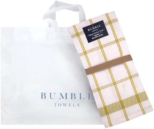 Premium Kitchen Towels 6 Pack 100% Cotton, 20"x28" Dish Towels Lime Check - Image 5