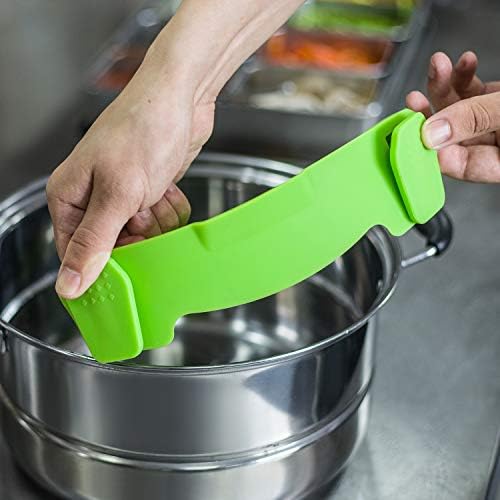 AUOON Clip On Strainer for Pots, Standard 8.86 x 3.55 in, Green - Image 4