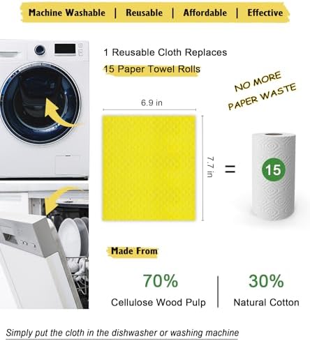 MoLKENE Swedish Dishcloths for Kitchen, 6 Pack Reusable Paper Towels - Image 5