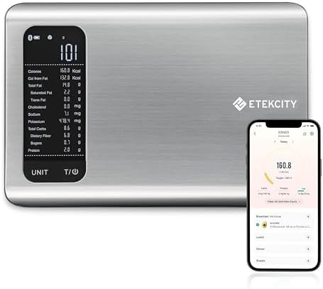 Etekcity Food Kitchen Scale with Nutritional Calculator, Smart App, 11lb by Etekcity