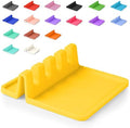 Zulay Kitchen Silicone Utensil Rest with Drip Pad for Multiple Utensils - BPA-Free, Heat-Resistant Spoon Rest & Spoon Holder for Stove Top - Kitchen Utensil Holder for Ladles & Tongs - Yellow by ZulayKitchen