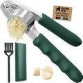GORILLA GRIP Garlic Press and Peeler Set, Heavy Duty Mincer, Hunter Green by GorillaGrip
