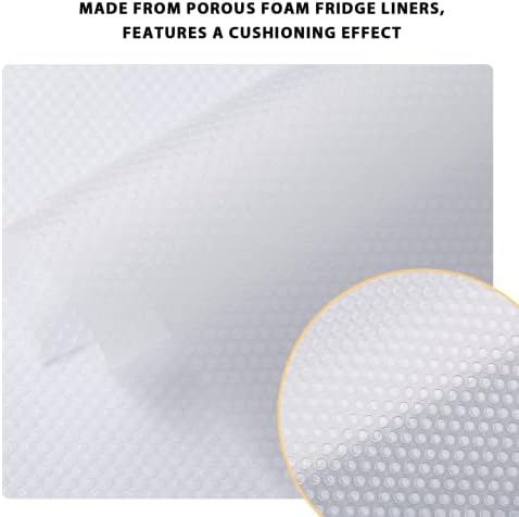 Aiosscd 15PCS Shelf Mats Refrigerator Liners Washable Refrigerator Pads Fridge Mats Drawer Placemats Home Kitchen Gadgets Accessories Organization for Top Freezer(White) - Image 4