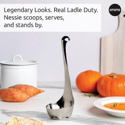 OTOTO The Original Nessie Stainless Steel Ladle - Soup Ladle, Cute Gifts, Funny Kitchen Gadgets, Loch Ness design, Cooking Gifts, BPA Free - Image 6