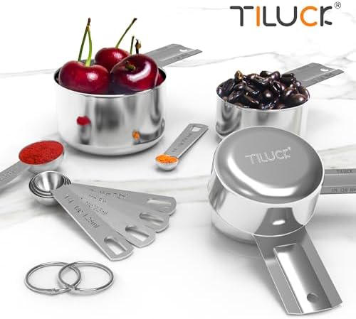TILUCK Stainless Steel Measuring Cups & Spoons Set, Cups and Spoons - Image 6