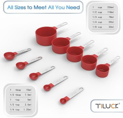 Measuring Cups & Spoons Set, Stackable Cups and Spoons - Image 3