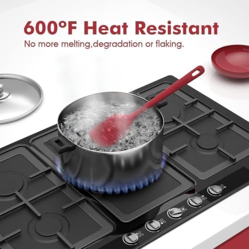 ChefAide 4 Pieces Silicone Spatulas Set, Heat Resistant Rubber Spatula - Image 4