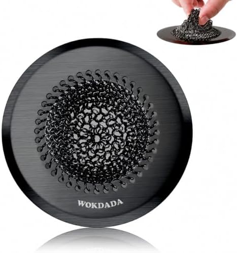 Kitchen Sink Drain Strainer,Patented Reversible Chain Mesh Basket,Black by Wokdada