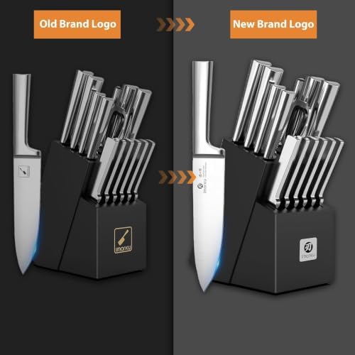 imarku 15-Piece Knife Block Set Built-in Sharpener - Image 5