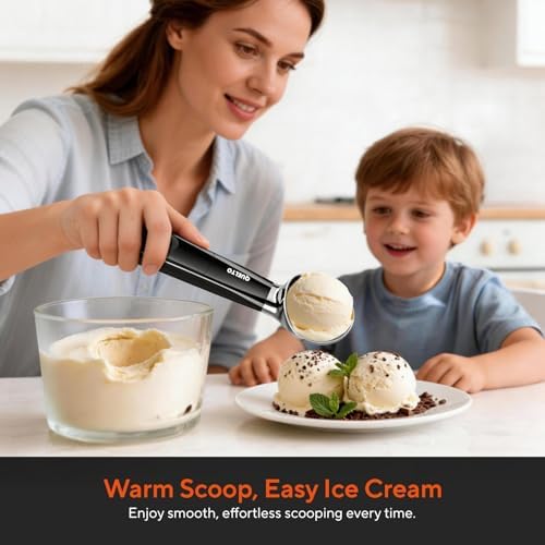 Quetlo Rechargeable Heated Ice Cream Scoop with LED Display 3 Modes Gifts - Image 2