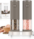 Electric Salt and Pepper Grinder Set Automatic Adjustable Coarseness Pepper Grinder Shakers Set Kitchen Products White Elephant Gift Anniversary Christmas Ideas Gifts for Men by ioion