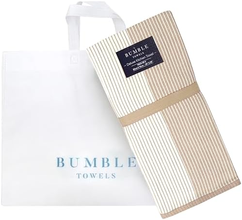 Premium Kitchen Towels 6 Pack 100% Cotton, 20"x28" Dish Towels - Tan - Image 5