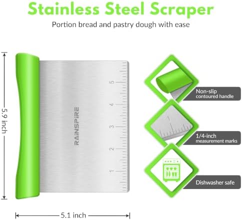 Multi-Purpose Stainless Steel Bench Scraper Dough Blender & Pastry Cutter - Image 2