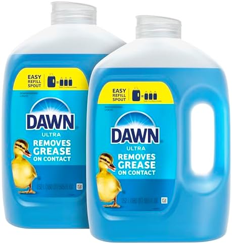 Dawn Ultra Original Dish Soap Refill Jug Large Size Blue Liquid Dishwashing Detergent, Powerful Soap for Grease, 51.5oz (Pack of 2) by Dawn