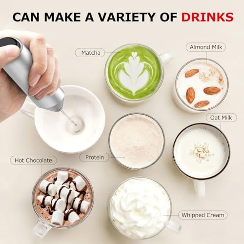 Bonsenkitchen Milk Frother with Stand for Coffee, Battery Operated Frother - Image 5
