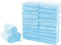 Sunny zzzZZ 24 Pack Kitchen Dishcloths - Does Not Shed Fluff - Reusable Dish Towels, Dish Cloths, Super Absorbent Coral Fleece Cleaning Cloths, Fast Drying, 10 x 20 Inch (Aquamarine) by Sunny+zzzZZ