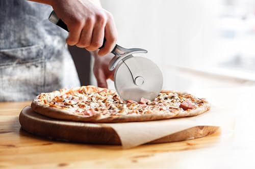 KitchenAid Classic Pizza Wheel with Sharp Blade For Cutting Through Crusts, Pies and More, Built In Finger Guard for Safety and Comfort Grip to Protect Fingers, Dishwasher Safe, 9-Inch, Black - Image 5