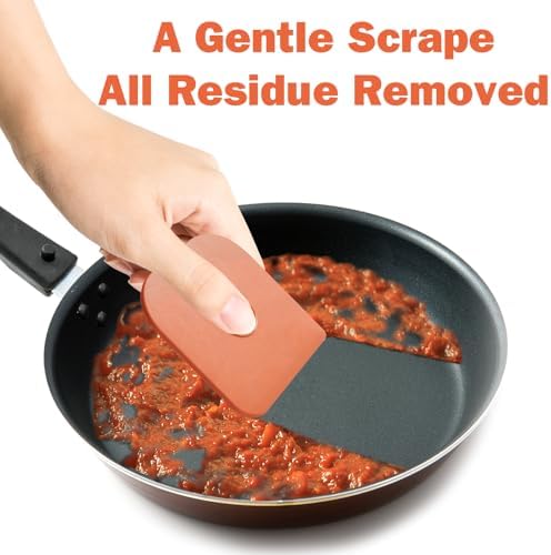Pan Scraper, 5 Pcs Pot & Dish Scraper Plastic, Sturdy Scraper Kitchen Tool - Image 4